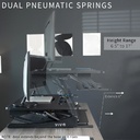 Mesa VIVO DESK-V000V - Convertidor de escritorio para trabajar de pie o sentado, ergonómico, superficie hasta 36", soporta hasta 33lbs, ajuste de altura desde 6.5" hasta 17", color negro.