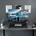 Mesa VIVO DESK-V000V - Convertidor de escritorio para trabajar de pie o sentado, ergonómico, superficie hasta 36", soporta hasta 33lbs, ajuste de altura desde 6.5" hasta 17", color negro.