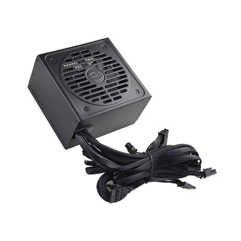 Fuente de Poder EVGA 500W BV - Potencia de 500W, 24 pines ATX, conectores 1x 4+4 pin, 2x 6+2 pin PCI-Express, 4x SATA, abanico silencioso 120mm, 80 plus bronce 100-BV-0500-K1