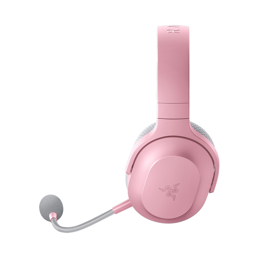 Auricular Razer Barracuda X - Audífono con micrófono inálambrico para gamer, cancelación de ruido, micrófono cardioide extraible, 2,4GHz, 3.5mm, usb tipo-C, PlayStation, Nintendo Switch, Android, color rosado. RZ04-03800300-R3M1