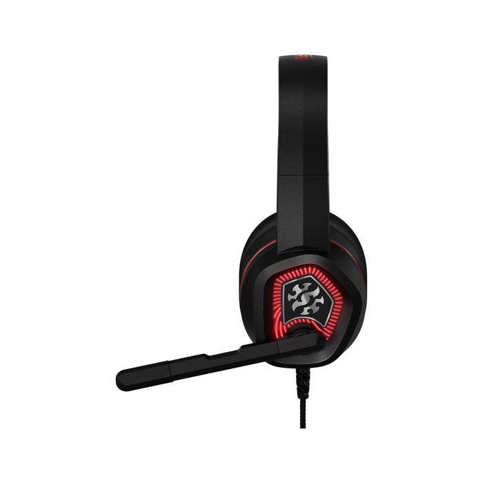 Auricular ADATA XPG Emix H20 - Audífono alámbrico con micrófono para gamer, iluminación rgb, sonido envolvente 7.1, conector usb, color negro/rojo. EMIX H20