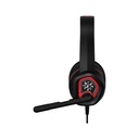 Auricular ADATA XPG Emix H20 - Audífono alámbrico con micrófono para gamer, iluminación rgb, sonido envolvente 7.1, conector usb, color negro/rojo. EMIX H20