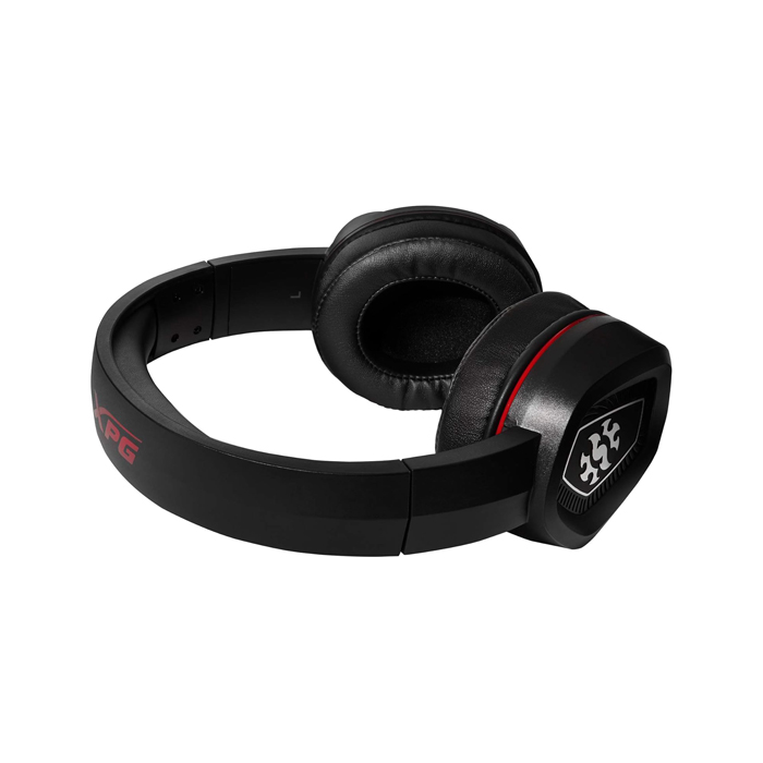 Auricular ADATA XPG Emix H20 - Audífono alámbrico con micrófono para gamer, iluminación rgb, sonido envolvente 7.1, conector usb, color negro/rojo. EMIX H20