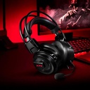Auricular ADATA XPG PRECOG ANALOG - Audífono alámbrico con micrófono para gamer, sonido envolvente, conector 3.5mm, color negro.