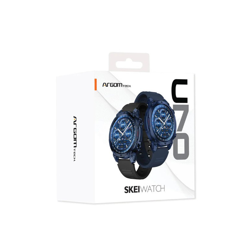 Reloj inteligente Argom Skeiwatch C70 ARG-WT-6070BL - Pantalla TFT 1.39" , Bluetooth 5.3, IP67, Correa Adicional, Azul