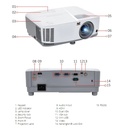 Viewsonic PA503W - 3600 Lumens, Resolución WXGA (1280x800), 22000:1, Lámpara Hasta 15000 Horas, HDMI, VGA, RS232, PA503W.