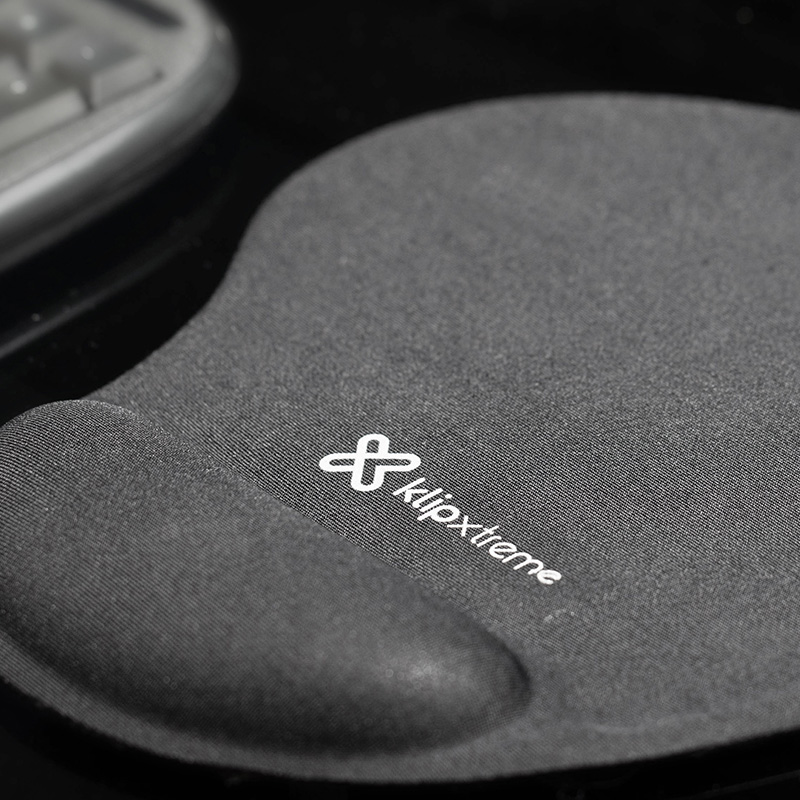 Mousepad Klip KMP-100B - Mouse Pad de Gel, dimensiones 250x215x20mm, color negro.