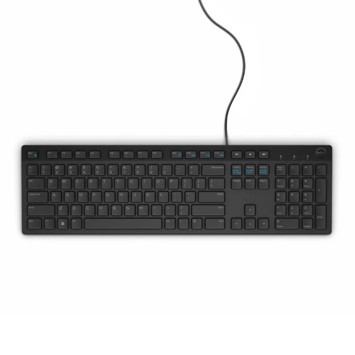 Combo Teclado y Raton Dell alámbricos KM300C-LTN, Español, color negro.