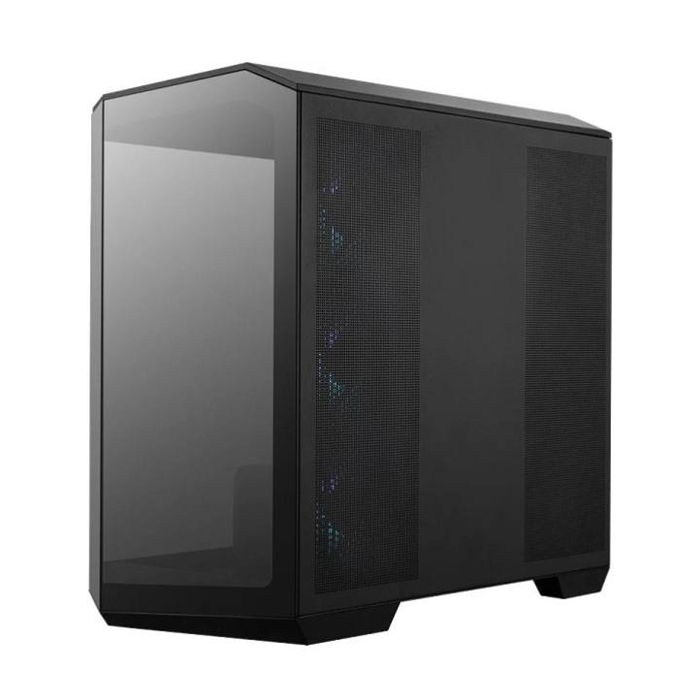 Caja Micro- ATX Tower MAG PANO M100R PZ - ARGB, 1 x USB 3.2 Gen 1 Tipo-A, 1 x USB 3.2 Gen 2x2 Tipo-C, 1 x Salida de audio/Entrada de micrófono, 1 x Botón de interruptor LED,1 x Botón de encendido, Color Negro. MAG PANO M100R PZ