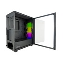 Caja ATX AZZA Celesta 340F - Conectores 1x USB 3.0 / 2x USB 2.0, ventana lateral, 1x abanico de 120mm, negro Posterior de 120mm, color negro. CA-AZZA 340F