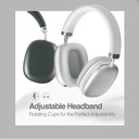 Auricular Argom ARG-HS-2553WT Ultimate Sound BT Live - Audífonos con micrófono, inalámbrico, Bluetooth, color Blanco.