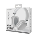 Auricular Argom ARG-HS-2553WT Ultimate Sound BT Live - Audífonos con micrófono, inalámbrico, Bluetooth, color Blanco.