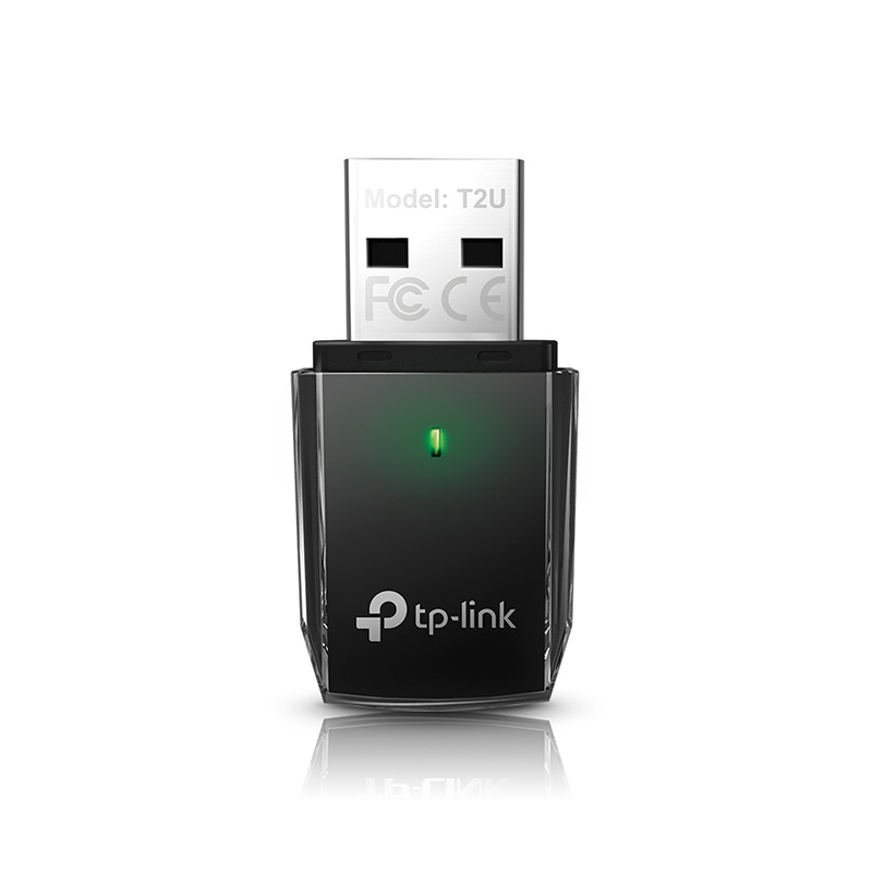 Adaptador Inalámbrico TP-Link Archer T2U AC600 - USB 2.0, 802.11ac (433Mbps+150Mbps), banda dual 2.4Ghz/5Ghz, antena omnidireccional.
