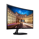Monitor Curvo Samsung LC24F390FHNXZA - Pantalla 23.5" LED FHD, resolución 1920 x 1080, mega contraste, 250cd/m2, 4ms, D-Sub (vga),hdmi, color negro.
