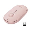 Mouse Logitech Pebble M350 - Ratón óptico inalámbrico, 1000 dpi, 3 botones, compatible con unifying, bluetooth/2.4Ghz, color rosado. 910-005769