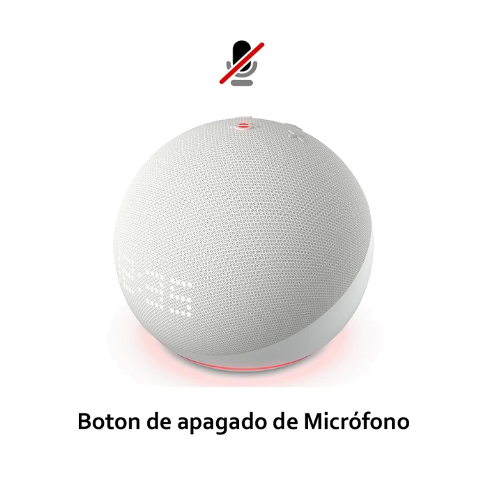 Smarthome Amazon Echo Dot - Altavoz inteligente con asistente Alexa integrado, pantalla led con reloj, Wi-Fi 802.11ac (2,4 GHz/5 GHz), bluetooth, color nube azul.