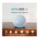 Smarthome Amazon Echo Dot - Altavoz inteligente con asistente Alexa integrado, pantalla led con reloj, Wi-Fi 802.11ac (2,4 GHz/5 GHz), bluetooth, color nube azul.