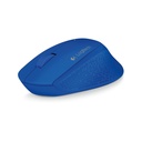 Mouse Logitech M280 - Ratón inalámbrico, 1000 dpi, 2,4 GHz, nano Receptor, 3 botones, usb, color azul. 910-004361