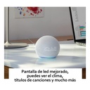 Smarthome Amazon Echo Dot - Altavoz inteligente con asistente Alexa integrado, pantalla led con reloj, Wi-Fi 802.11ac (2,4 GHz/5 GHz), bluetooth, color nube azul.