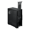 Caja Gaming ATX XPG Starker Air - Ventana lateral, conectores frontales 2x USB 3.0, 1x puerto de audio/micrófono, 1x abanico vento 120mm frontal, 1x abanico vento ARGB 120mm posterior, color negro. STARKERAIR-BKCWW