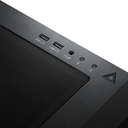 Caja Gaming ATX XPG Starker Air - Ventana lateral, conectores frontales 2x USB 3.0, 1x puerto de audio/micrófono, 1x abanico vento 120mm frontal, 1x abanico vento ARGB 120mm posterior, color negro. STARKERAIR-BKCWW