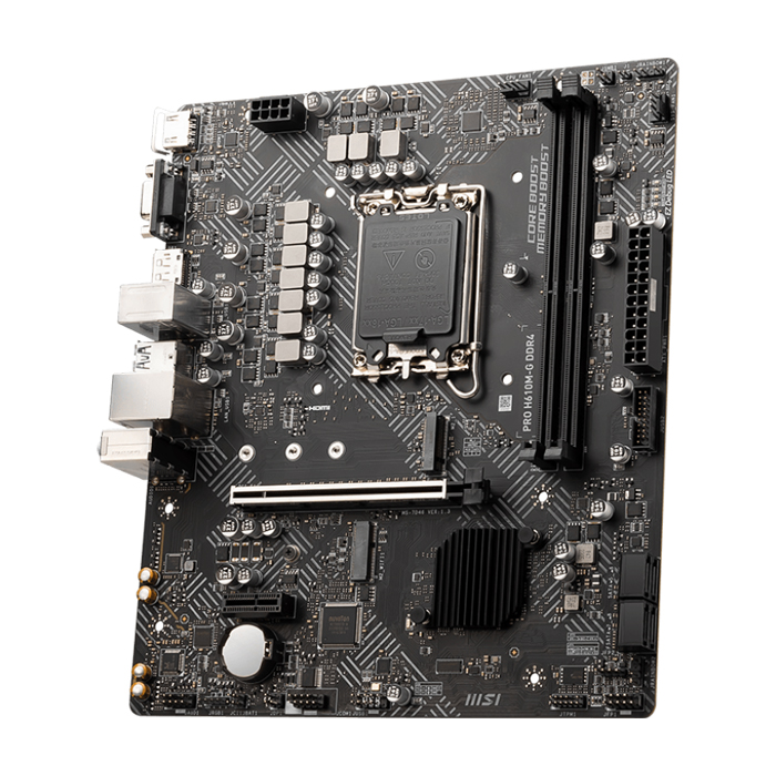 Tarjeta Madre Intel MSI PRO H610M-G - LGA1700, Intel H610, Micro-ATX, 2x DDR4 hasta 64GB, PCI-Express 4.0 x16, HDMI, VGA, DisplayPort, USB. PRO H610M-G DDR4