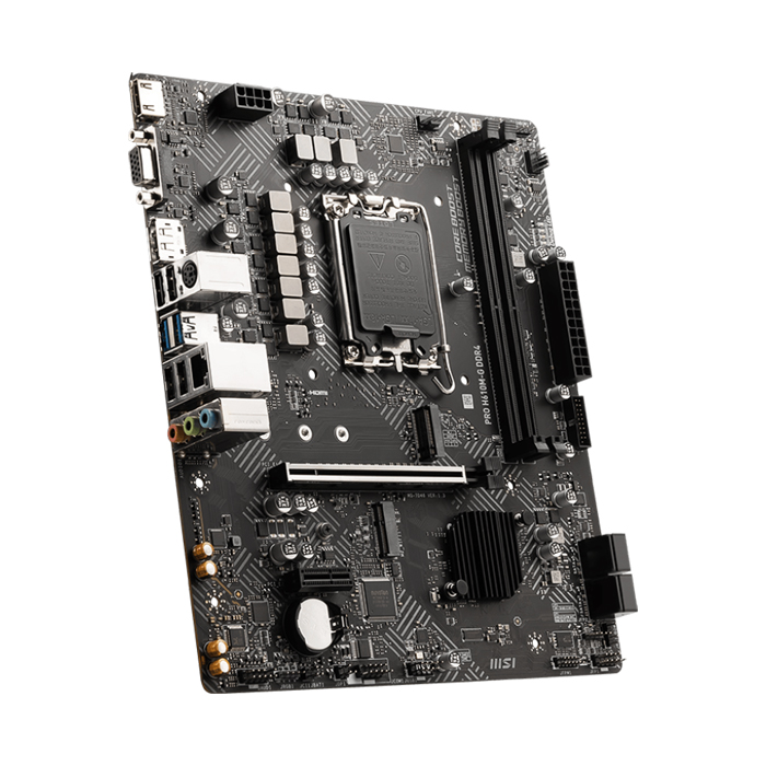 Tarjeta Madre Intel MSI PRO H610M-G - LGA1700, Intel H610, Micro-ATX, 2x DDR4 hasta 64GB, PCI-Express 4.0 x16, HDMI, VGA, DisplayPort, USB. PRO H610M-G DDR4