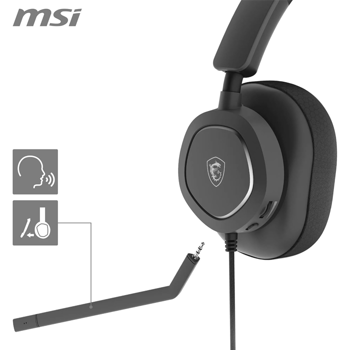 Auricular MSI Gaming Maestro 300 - Audífonos gamer, micrófono,  USB-C, compatible con PC, Mac, PS, Nintendo Switch, dispositivos móviles, color Negro Maestro 300