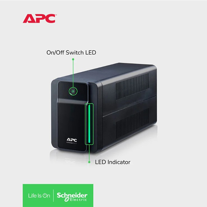 Batería de Respaldo APC Back-UPS 1200VA - De 1200VA/650W, AVR, línea interactiva, 6x NEMA 5-15R.