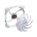 Abanico XPG Vento 120 ARGB - Para gabinete, caja 120mm, hasta 1200 RPM, conector 3 pines, 21dBA, color blanco. VENTO120ARGB-WHCWW