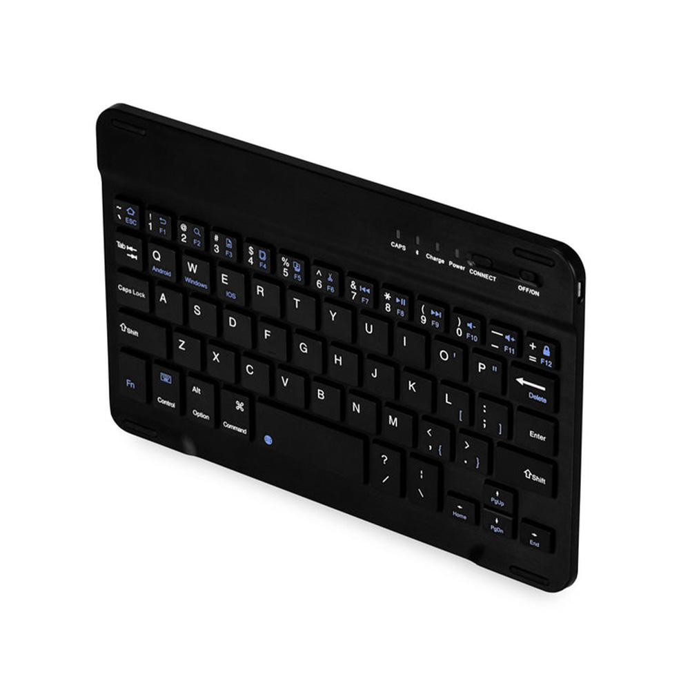 Teclado Argom - Teclado inalámbrico, bluetooth, delgado, liviano, color negro. ARG-KB-0203