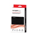 Teclado Argom - Teclado inalámbrico, bluetooth, delgado, liviano, color negro. ARG-KB-0203