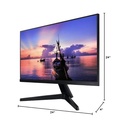 Monitor Samsung LF24T350FHNXZA - Pantalla 24" IPS, resolución 1920X1080, 250cd/m2, AMD freesync, 75Hz, 5ms, 16:9, 1000:1, vga, hdmi, color negro.