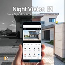 Cámara para Interiores/Exterior Argom, ARG-SV-8070WT, Resolucion 1296p (3MP) / 20fps, WiFi 2.4GHz, MicroSD, Detección de Movimiento, Visión Nocturna, Audio Bidireccional, Compatible con Amazon Alexa y Google Assistant.