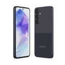 Celular Samsung A55 5G - De 6.6" (1080 x 2340), Cámara frontal 32MP, Cámara 50MP + 12MP + 5MP, Almacenamiento  256GB, 8GB Ram, MicroSD hasta 1TB, Android 14, 500mAh, Color Negro. SM-A556