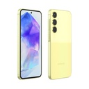 Celular Samsung A55 5G - De 6.6" (1080 x 2340), Cámara frontal 32MP, Cámara 50MP + 12MP + 5MP, Almacenamiento 256GB, 8GB Ram, MicroSD hasta 1TB, Android 14, 5000mAh, Color Amarillo. SM-A556