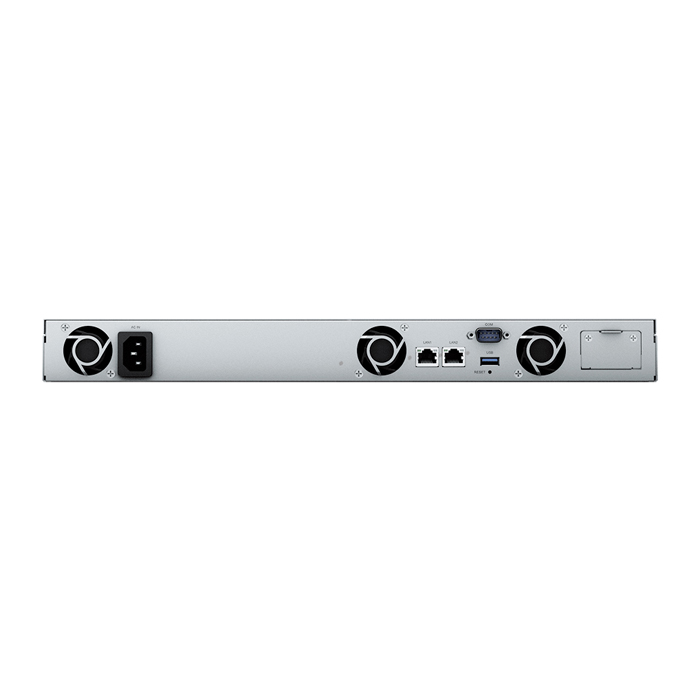 DiskStation NAS Synology RS422+ - De 4 bahia para Rack 1U, AMD Ryzen R1600 a 2.6GHz, 2GB DDR4, RAID, 2 x Gigabit (RJ-45), 2x USB 3.0.