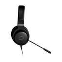 Auricular Cooler Master MH752 - Audífono con micrófono para gamer 7.1, controles en línea, conector usb / 3.5mm, color negro. MH-752