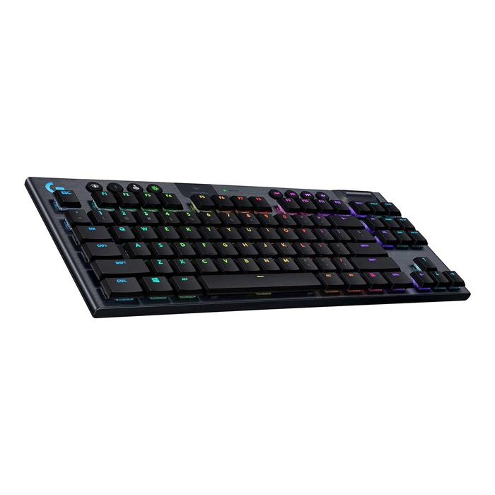 Teclado Logitech G915 TKL - Teclado Mecánico Inalámbrico para Gamers, RGB LightSync, USB/Bluetooth, Inglés, Negro 920-009495