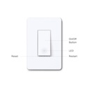 TP-Link Interruptor de 1 Toma luz inteligente, control de voz con Siri, Alexa y Google Assistant, Certificado UL, Temporizador y horario, Instalación guiada fácil, Requiere cable neutro, color: Blanco Tapo S505