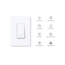 TP-Link Interruptor de 1 Toma luz inteligente, control de voz con Siri, Alexa y Google Assistant, Certificado UL, Temporizador y horario, Instalación guiada fácil, Requiere cable neutro, color: Blanco Tapo S505
