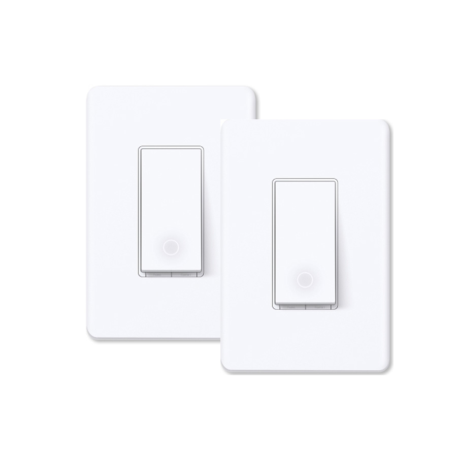 TP-Link Interruptor de 1 Toma luz inteligente x2, control de voz con Siri, Alexa y Google Home | Certificado UL | Temporizador y horario | Instalación guiada fácil | Requiere cable neutro, color: Blanco S5052pc