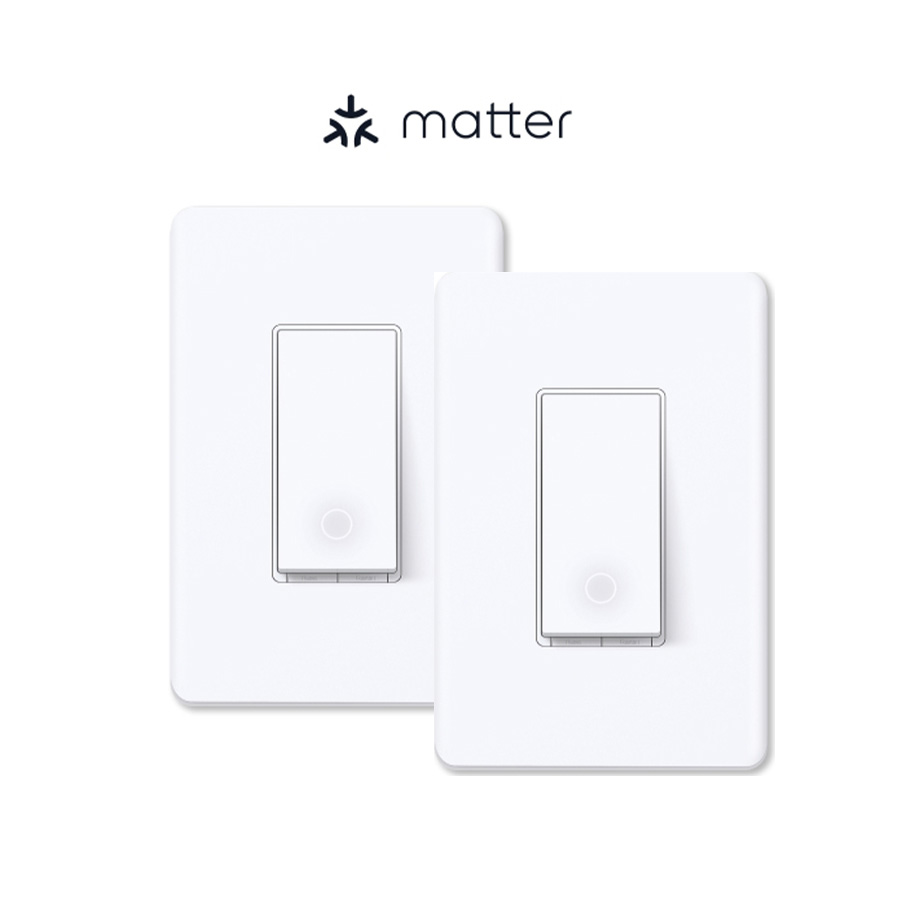 TP-Link Interruptor de 1 Toma luz inteligente x2, control de voz con Siri, Alexa y Google Home | Certificado UL | Temporizador y horario | Instalación guiada fácil | Requiere cable neutro, color: Blanco S5052pc