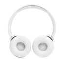 Auricular JBL T520 - Audífonos con micrófono, Inalámbrico, Bluetooth 5.3, cancelacion de ruido, Hasta 57 horas de duración de la batería, Color blanco. JBLT520BTWHTAM