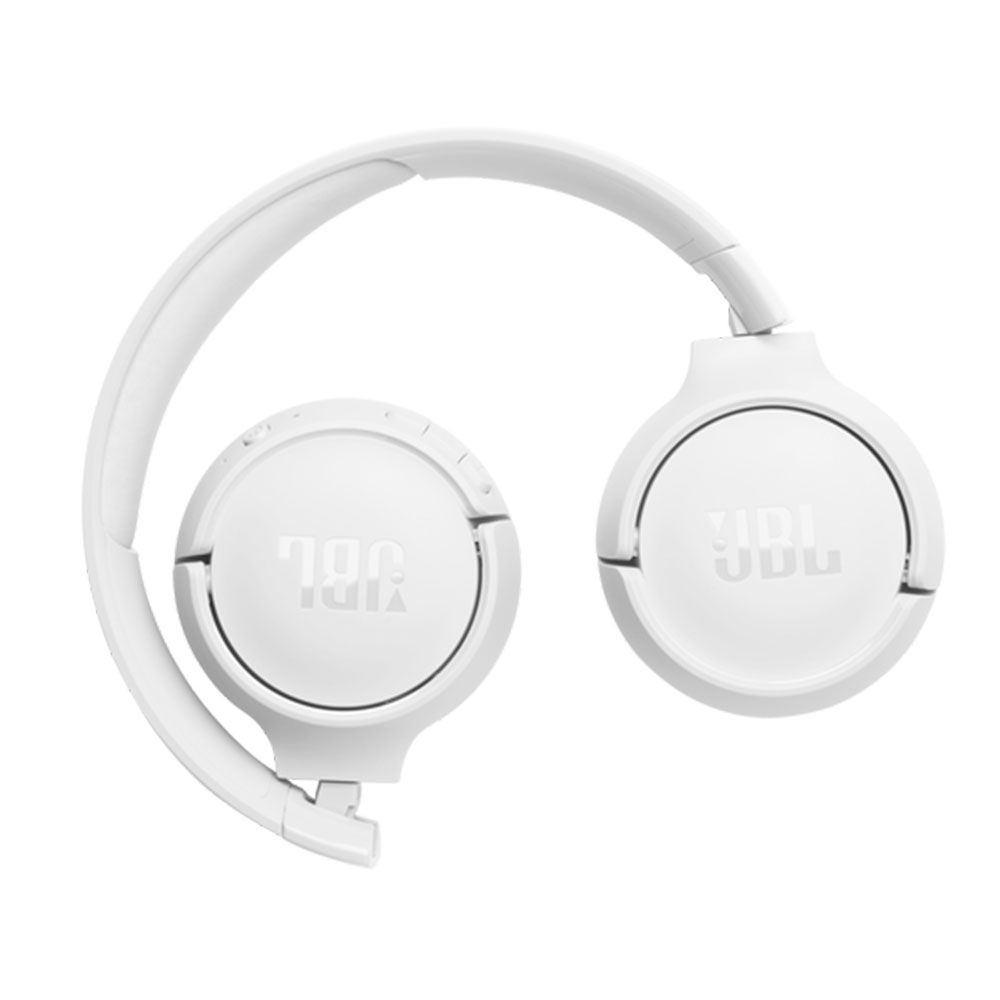 Auricular JBL T520 - Audífonos con micrófono, Inalámbrico, Bluetooth 5.3, cancelacion de ruido, Hasta 57 horas de duración de la batería, Color blanco. JBLT520BTWHTAM