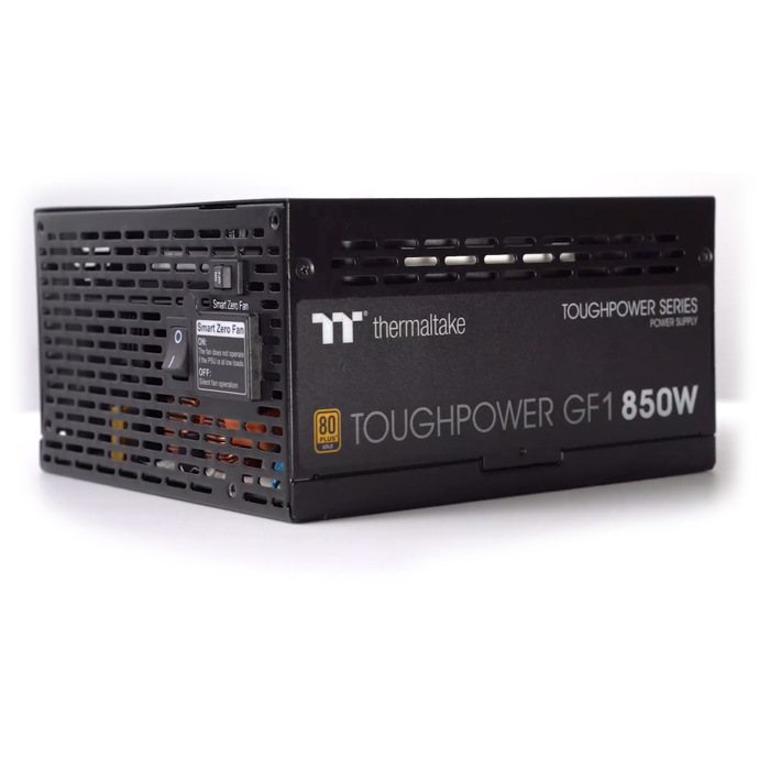 Fuente de Poder Thermaltake Toughpower GF1 850W - Potencia de 850W, abanico 140mm, cables despegables, 6x 6+2 pin PCI-Express, certificado 80 plus gold, color negro. PS-TPD-0850FNFAGU-1