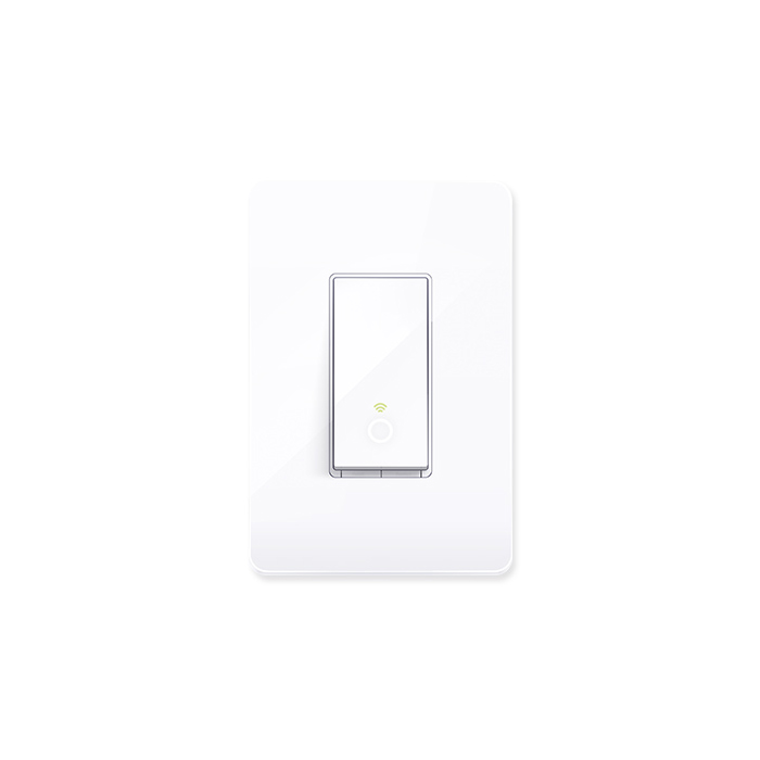 Smarthome TP-Link HS200 - Interruptor de luz inteligente, WiFi, 802.11n/g/b, 2.4GHz, 100-120V, controle por celular mediante app Kasa, compatible con Alexa