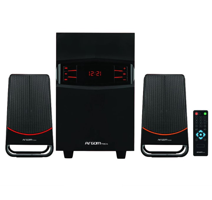 Bocinas Argom ARG-SP-3540BK, SoundBass 40, inalambrico 2.1, 40 Watts, Bluetooth, FM, Audio 3.5, RCA, Color negro.