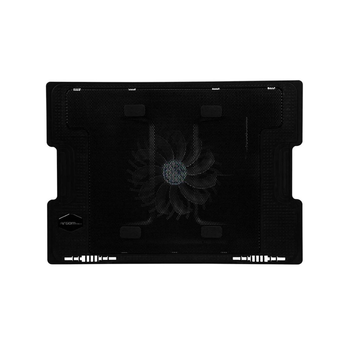 Abanico para Laptop Argom - Abanico para portátiles hasta 17", 5x niveles de altura ajustable, 1400 RPM, color negro.