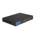 Conmutador (Switch) Linksys LGS328C - Gigabit de 24 puertos Ethernet a 10/100/1000Mbps, SFP + Uplinks. LGS328C